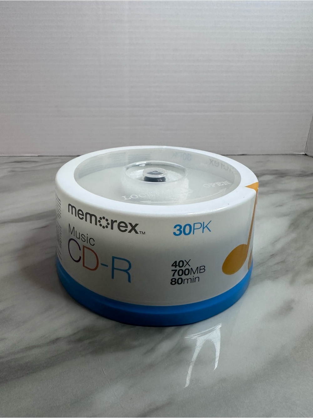 Memorex White & Blue 30-Pack Music CD-Rs - 700MB 80min 40X